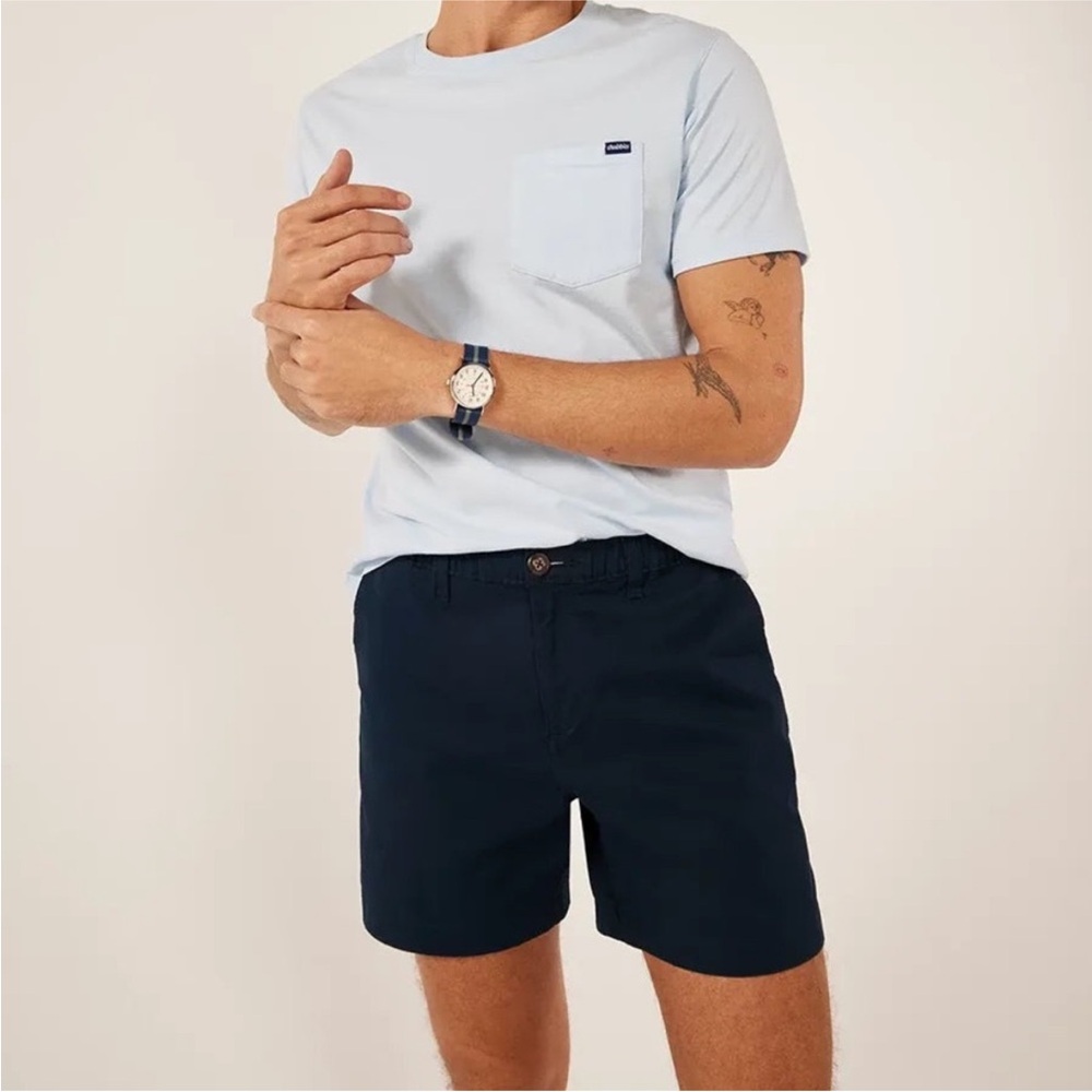 New! Chubbies The Armadas Navy Inseam Stretch Twill Shorts 5.5” Size Medium